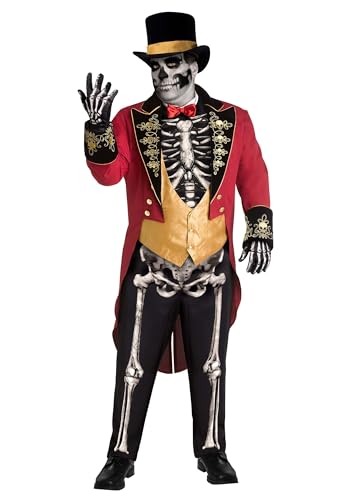 InCharacter Plus Size Men's Skeletal Ringmaster Fancy Dress Costume 3X von Fun World