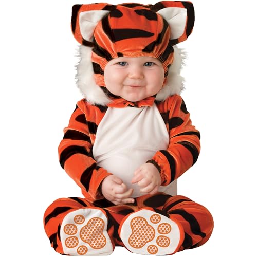 InCharater Tiger-Kostüm für Babys orange-schwarz 68/74 (6-12 Monate) von Fun World