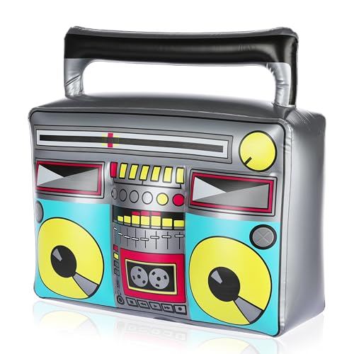 FunX Aufblasbarer Ghettoblaster - 80er 90er Jahre Accessoire für Karneval, Partys und Kostüme - Bad Taste, Aerobic, Hip Hop Outfit - 44 x 40cm (Groß) von FunX