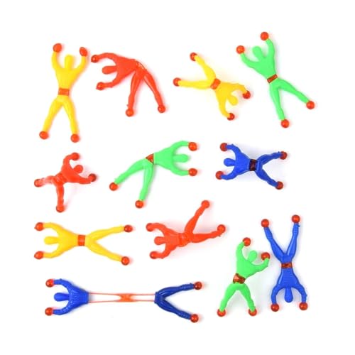 Funalix 20 Stück Wall Crawlers Stretchy Toy,Fenster Crawler Männer,Mehrfarbig Klebrige Wand Kletterer Rolling,Perfect Party Bag Fillers für Kinder Veranstaltungen, Goody Bags oder Party Favors von Funalix