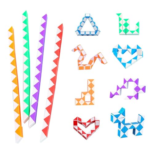 Funalix Magische Schlangen Würfel,12 Stück Block Mini Snake Puzzles Magic Ruler,3D Puzzle Magische Schlange Spielzeug,Fördert Kreativität & Motorik Kindertagsgeschenke（Random Color） von Funalix