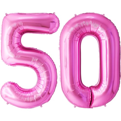 FUNFEST 100 cm rosa Luftballons zum 50. Geburtstag – Geburtstagsballon-Dekoration – inklusive XL-Ballon zum 50. Geburtstag und Strohhalm – Heliumfliegen FUNFEST 100 cm rosa Luftballons zum 50. Geburtstag – Geburtstagsballon-Dekoration – inklusive XL-Ballon zum 50. Geburtstag und Strohhalm – Heliumfliegen von Funfest