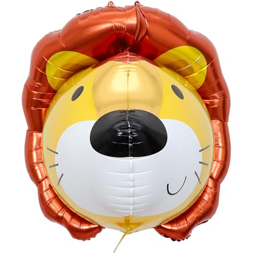 FUNFEST 4D Lion Luftballons, 70 cm, Dekoration Löwe – inklusive Lion Luftballon & Strohhalm – fliegt mit Helium – Hochwertiger wiederverwendbarer Folienballon FUNFEST 4D Lion Luftballons, 70 cm, Dekoration Löwe – inklusive Lion Luftballon & Strohhalm – fliegt mit Helium – Hochwertiger wiederverwendbarer Folienballon von Funfest