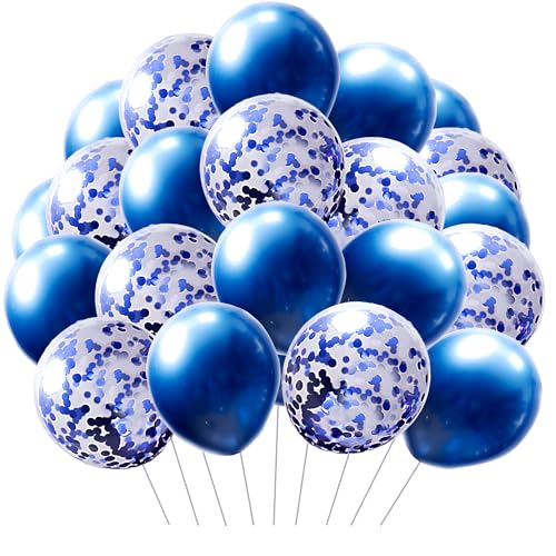 FUNFEST Luftballons Blau und Pailletten Blau – Packung mit 36 Luftballons à 30 cm Farbe Blau – Dekoration Ballon blau und Pailletten – fliegt mit Helium – hochwertiger Ballon FUNFEST Luftballons Blau und Pailletten Blau – Packung mit 36 Luftballons à 30 cm Farbe Blau – Dekoration Ballon blau und Pailletten – fliegt mit Helium – hochwertiger Ballon von Funfest