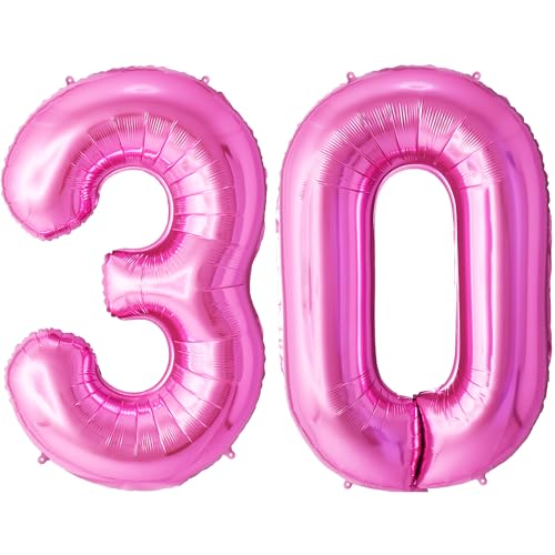 FUNFEST Luftballons zum 30. Geburtstag, rosa Farbe, 100 cm – Geburtstagsballon-Dekoration – inklusive XL-Ballon zum 30. Geburtstag und Strohhalm – Fliegen mit Helium FUNFEST Luftballons zum 30. Geburtstag, rosa Farbe, 100 cm – Geburtstagsballon-Dekoration – inklusive XL-Ballon zum 30. Geburtstag und Strohhalm – Fliegen mit Helium von Funfest
