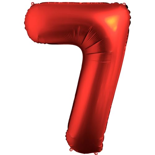 FUNFEST Luftballons zum 7. Geburtstag, chromrot, Farbe 100 cm – Geburtstagsballon-Dekoration – inklusive 7. Jahre XL-Ballon und Strohhalm – Fliegen mit Helium FUNFEST Luftballons zum 7. Geburtstag, chromrot, Farbe 100 cm – Geburtstagsballon-Dekoration – inklusive 7. Jahre XL-Ballon und Strohhalm – Fliegen mit Helium von Funfest
