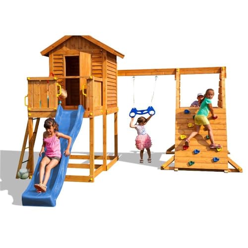 Fungoo Spielplatz für Kinder aus Holz SCH Lasur Porticcio von fungoo