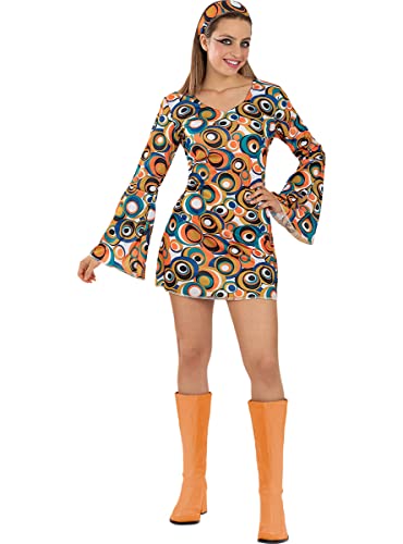 Funidelia | 70er Jahre Kostüm für Damen Disco Musik, Abba, Bee Gees- Kostüm für Erwachsene & Verkleidung für Partys, Karneval & Halloween - Größe L - XL - Rosa von Funidelia