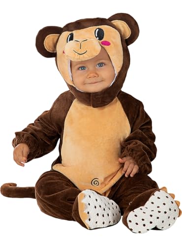 Funidelia | Affen Kostüms für Baby Größe 0-6 Monate Tiere, Schimpanse, Gorilla - Farben: Bunt, Zubehör für Kostüm - Lustige Kostüme für deine Partys von Funidelia