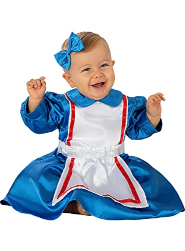 Funidelia | Alice Kostüm für Baby Alice im Wunderland, Disney - Kostüm für Baby & Verkleidung für Partys, Karneval & Halloween - Größe 12-24 Monate - Blau von Funidelia