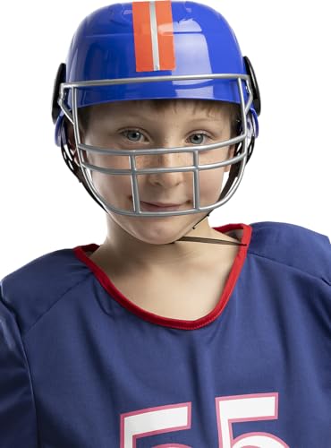 Funidelia | American Football Helm für Jungen und Mädchen Rugby, Quarterback, American Football, Berufe - Farben: Blau, Zubehör für Kostüm - Lustige Kostüme für Deine Partys von Funidelia