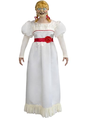 Funidelia | Annabelle Kostüm für Herren und Damen Horrorfilm, The Warren Files, Halloween, Horror - Kostüme für Erwachsene & Verkleidung für Partys, Karneval & Halloween - Größe L - Weiß von Funidelia
