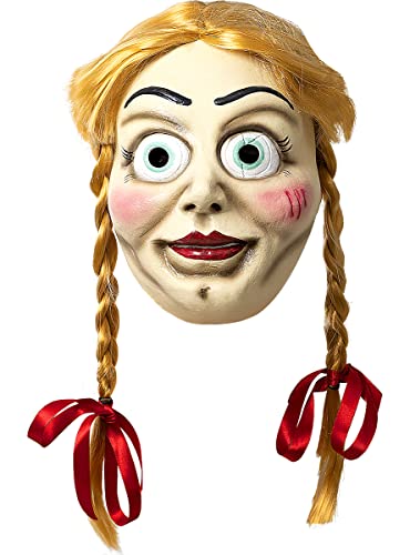 Funidelia | Annabelle Maske 100% OFFIZIELLE für Herren und Damen Horrorfilm, The Warren Files, Halloween, Horror, Zubehör für Kostüm - Lustige Kostüme für deine Partys von Funidelia