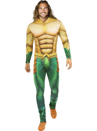 Funidelia | Aquaman Kostüm für Herren Superhelden, DC Comics, Justice League - Kostüm für Erwachsene & Verkleidung für Partys, Karneval & Halloween - Größe XL - Gold von Funidelia