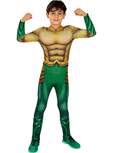 Funidelia | Aquaman Kostüm für Jungen Superhelden, DC Comics, Justice League - Kostüm für Kinder & Verkleidung für Partys, Karneval & Halloween - Größe 5-6 Jahre - Gold Funidelia | Aquaman Kostüm für Jungen Superhelden, DC Comics, Justice League - Kostüm für Kinder & Verkleidung für Partys, Karneval & Halloween - Größe 5-6 Jahre - Gold von Funidelia