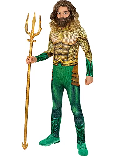 Funidelia | Aquaman Kostüm für Jungen Superhelden, DC Comics, Justice League - Kostüme für Kinder & Verkleidung für Partys, Karneval & Halloween - Größe 10-12 Jahre von Funidelia