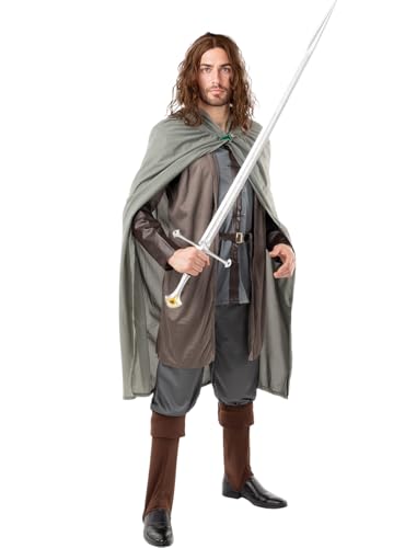 Funidelia | Aragorn Kostüm - Der der Ringe für Herren Ritter, Lord of the Rings (LOTR) - Kostüme für Erwachsene & Verkleidung für Partys, Karneval & Halloween - Größe Standard - Braun von Funidelia