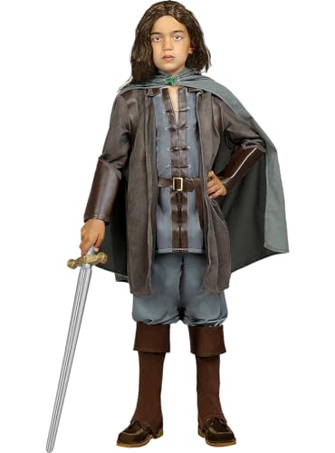 Funidelia | Aragorn Kostüm - Der der Ringe für Jungen Ritter, Lord of the Rings (LOTR) - Kostüme für Kinder & Verkleidung für Partys, Karneval & Halloween - Größe 7-9 Jahre - Braun von Funidelia