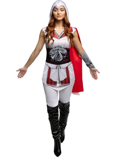Funidelia | Assassins Creed Kostüm für Damen Games, Film und Serien, Assassin's Creed - Kostüm für Erwachsene & Verkleidung für Partys, Karneval & Halloween - Größe M - L - Grau/Silber von Funidelia