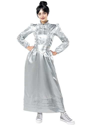 Funidelia | Astrid Deetz Kostüm - Beetlejuice 2 für Damen Tim Burton, Horrorfilm, Horror - Kostüm für Erwachsene & Verkleidung für Partys, Karneval & Halloween - Größe L - Grau/Silber Funidelia | Astrid Deetz Kostüm - Beetlejuice 2 für Damen Tim Burton, Horrorfilm, Horror - Kostüm für Erwachsene & Verkleidung für Partys, Karneval & Halloween - Größe L - Grau/Silber von Funidelia