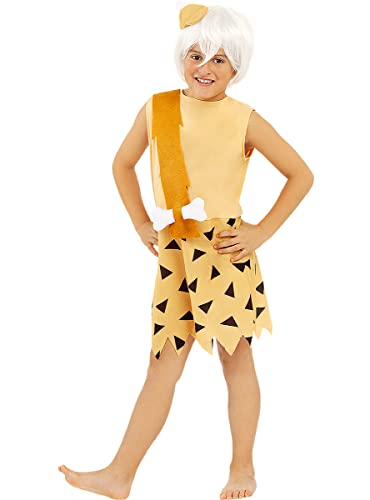 Funidelia | Bamm-Bamm Kostüm - Familie Feuerstein für Jungen The Flintstones, Höhlenmensch - Kostüme für Kinder & Verkleidung für Partys, Karneval & Halloween - Größe 10-12 Jahre - Orange von Funidelia