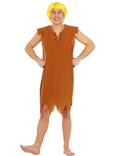 Funidelia | Barney Geröllheimer Kostüm - Familie Feuerstein für Herren The Flintstones, Höhlenmensch - Kostüme für Erwachsene & Verkleidung für Partys, Karneval & Halloween - Größe Standard - Braun von Funidelia