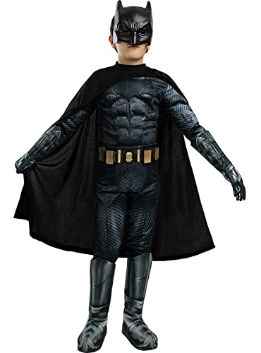 Funidelia | Batman Kostüm Deluxe - Gerechtigkeitsliga 100% OFFIZIELLE für Jungen Größe 3-4 Jahre The Dark Knight (Der dunkle Ritter), Superhelden, DC Comics, Fledermausmann - Farben: Bunt von Funidelia