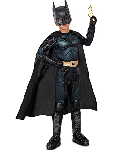 Funidelia | Batman Kostüm Diamond Edition für Jungen The Dark Knight, Superhelden, DC Comics - Kostüm für Kinder & Verkleidung für Partys, Karneval & Halloween - Größe 10-12 Jahre - Schwarz von Funidelia