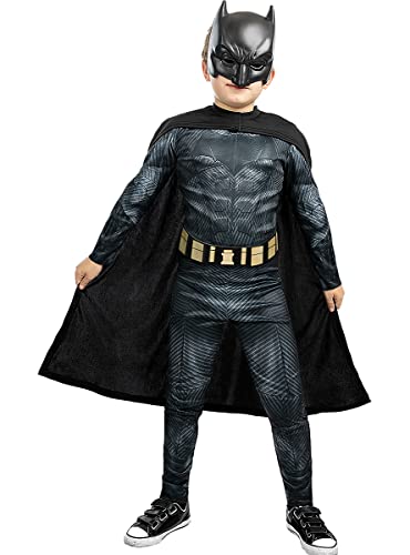 Funidelia | Batman Kostüm - Gerechtigkeitsliga 100% OFFIZIELLE für Jungen Größe 10-12 Jahre The Dark Knight (Der dunkle Ritter), Superhelden, DC Comics, Fledermausmann - Farben: Bunt von Funidelia
