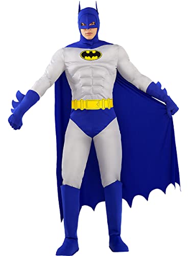 Funidelia | Batman Kostüm - The Brave and the Bold für Herren The Dark Knight, Superhelden, DC Comics - Kostüme für Erwachsene & Verkleidung für Partys, Karneval & Halloween - Größe L - Schwarz von Funidelia