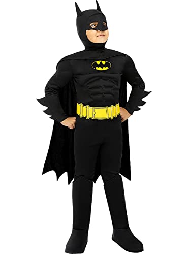 Funidelia | Batman Kostüm für KInder 100% OFFIZIELLE für Jungen Größe 3-4 Jahre The Dark Knight (Der dunkle Ritter), Superhelden, DC Comics, Fledermausmann - Farben: Bunt, Zubehör für Kostüm von Funidelia