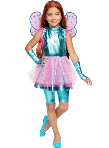 Funidelia | Bloom Kostüm - Winx Club für Mädchen Zeichentrickfilm, Winx club, Film und Serien - Kostüm für Kinder & Verkleidung für Partys, Karneval & Halloween - Größe 7-9 Jahre - Blau von Funidelia