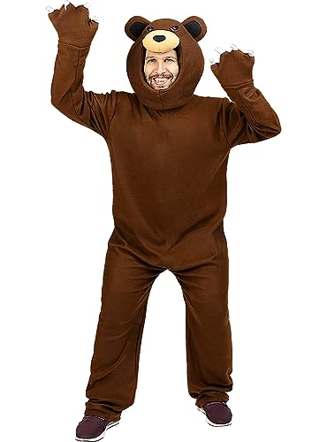 Funidelia | Braunbär Kostüm für Herren und Damen Tiere - Kostüm für Erwachsene & Verkleidung für Partys, Karneval & Halloween - Größe M - L - Braun Funidelia | Braunbär Kostüm für Herren und Damen Tiere - Kostüm für Erwachsene & Verkleidung für Partys, Karneval & Halloween - Größe M - L - Braun von Funidelia
