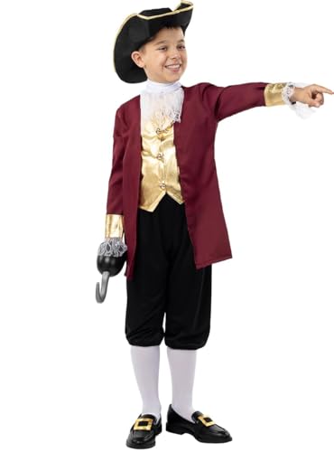 Funidelia | Captain piraten Kostüm für Jungen Piraten, Märchen - Kostüm für Kinder & Verkleidung für Partys, Karneval & Halloween - Größe 3-4 Jahre - Rot Funidelia | Captain piraten Kostüm für Jungen Piraten, Märchen - Kostüm für Kinder & Verkleidung für Partys, Karneval & Halloween - Größe 3-4 Jahre - Rot von Funidelia
