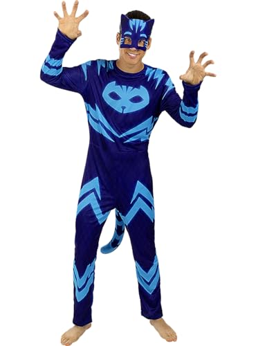 Funidelia | Catboy Kostüm - PJ Masks für Herren Zeichentrickfilm, Catboy, Eulette, Gecko - Kostüme für Erwachsene & Verkleidung für Partys, Karneval & Halloween - Größe M - Blau Funidelia | Catboy Kostüm - PJ Masks für Herren Zeichentrickfilm, Catboy, Eulette, Gecko - Kostüme für Erwachsene & Verkleidung für Partys, Karneval & Halloween - Größe M - Blau von Funidelia