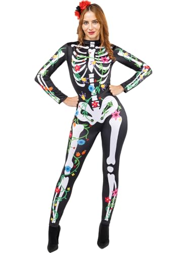 Funidelia | Catrina Skelett Tag der Toten Kostün für Damen Mexikanischer Schädel & Halloween - Kostüm für Erwachsene & Verkleidung für Partys, Karneval & Halloween - Größe S Funidelia | Catrina Skelett Tag der Toten Kostün für Damen Mexikanischer Schädel & Halloween - Kostüm für Erwachsene & Verkleidung für Partys, Karneval & Halloween - Größe S von Funidelia