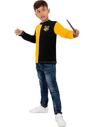 Funidelia | Cedric Diggory Trimagisches Turnier T-Shirt Harry Potter für Jungen Das beste Merchandising, um echte Fans zu Weihnachten, Geburtstagen oder andere Anlässen - Gelb von Funidelia