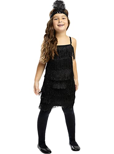 Funidelia | Charleston Kostüm schwarz für Mädchen 20er Jahre, Kabarett, Gangster, Jahrzehnte - Kostüme für Kinder & Verkleidung für Partys, Karneval & Halloween - Größe 5-6 Jahre - Schwarz Funidelia | Charleston Kostüm schwarz für Mädchen 20er Jahre, Kabarett, Gangster, Jahrzehnte - Kostüme für Kinder & Verkleidung für Partys, Karneval & Halloween - Größe 5-6 Jahre - Schwarz von Funidelia