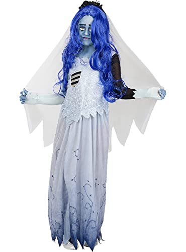 Funidelia | Corpse Bride Kostüm für Mädchen Halloween, Horror, Halloween Bräute - Kostüme für Kinder & Verkleidung für Partys, Karneval & Halloween - Größe 5-6 Jahre - Weiß von Funidelia