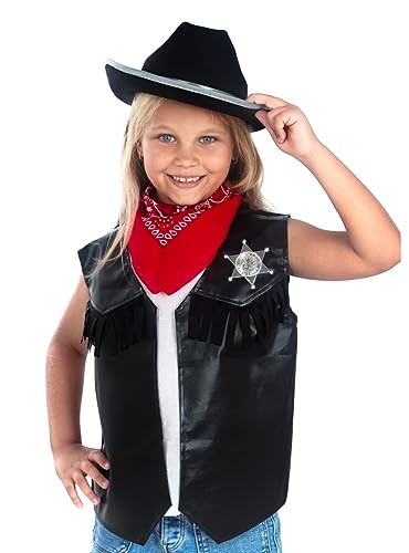 Funidelia | Cowboy Kostüm Kit für Jungen Cowboys, Indianer, Western - Zubehör für Kinder, Zubehör für Kostüm - Braun Funidelia | Cowboy Kostüm Kit für Jungen Cowboys, Indianer, Western - Zubehör für Kinder, Zubehör für Kostüm - Braun von Funidelia