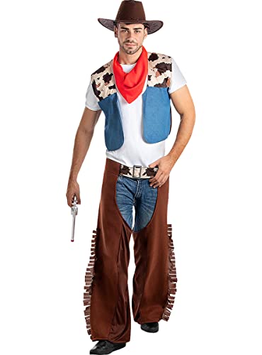Funidelia | Cowboy Kostüm für Herren Cowboys, Indianer, Western - Kostüm für Erwachsene & Verkleidung für Partys, Karneval & Halloween - Größe S - M - Braun Funidelia | Cowboy Kostüm für Herren Cowboys, Indianer, Western - Kostüm für Erwachsene & Verkleidung für Partys, Karneval & Halloween - Größe S - M - Braun von Funidelia