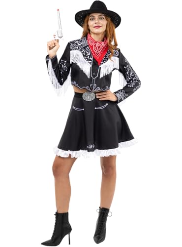 Funidelia | Cowgirl Kostüm für Damen Cowboys, Indianer, Western - Kostüm für Erwachsene & Verkleidung für Partys, Karneval & Halloween - Größe XXL - Braun Funidelia | Cowgirl Kostüm für Damen Cowboys, Indianer, Western - Kostüm für Erwachsene & Verkleidung für Partys, Karneval & Halloween - Größe XXL - Braun von Funidelia