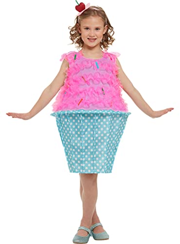 Funidelia | Cupcake Kostüm für Mädchen Größe 4-6 Jahre Muffin, Süßes, Essen, Dessert - Farben: Rosa, Zubehör für Kostüm - Lustige Kostüme für deine Partys von Funidelia