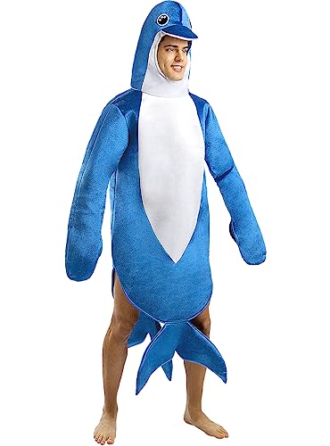 Funidelia | Delfin Kostüm für Herren und Damen Tiere - Kostüm für Erwachsene & Verkleidung für Partys, Karneval & Halloween - Größe Einheitsgröße - Blau Funidelia | Delfin Kostüm für Herren und Damen Tiere - Kostüm für Erwachsene & Verkleidung für Partys, Karneval & Halloween - Größe Einheitsgröße - Blau von Funidelia
