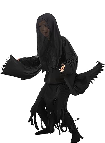 Funidelia | Dementor Kostüm - Harry Potter für Jungen, Zauberer, Hogwarts - Kostüme für Kinder & Verkleidung für Partys, Karneval & Halloween - Größe 5-6 Jahre - Schwarz Funidelia | Dementor Kostüm - Harry Potter für Jungen, Zauberer, Hogwarts - Kostüme für Kinder & Verkleidung für Partys, Karneval & Halloween - Größe 5-6 Jahre - Schwarz von Funidelia