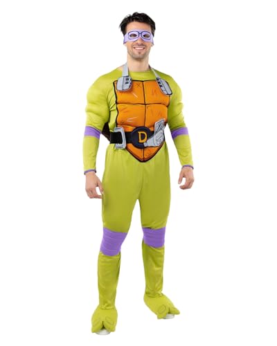 Funidelia Offizielles Donatello Kostüm - Teenage Mutant Ninja Turtles für Herren, Overall für Erwachsene mit Maske, Panzer, Gürtel und Knieschützern, Karneval, Halloween und Party Kostüme - Größe S Funidelia Offizielles Donatello Kostüm - Teenage Mutant Ninja Turtles für Herren, Overall für Erwachsene mit Maske, Panzer, Gürtel und Knieschützern, Karneval, Halloween und Party Kostüme - Größe S von Funidelia