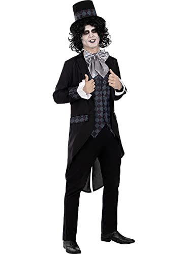 Funidelia | Dunkles Hutmacher Kostüm für Herren Mad Hatter, Film und Serien, Alice im Wunderland, Disney - Kostüm für Erwachsene & Verkleidung für Partys, Karneval & Halloween - Größe L - Schwarz Funidelia | Dunkles Hutmacher Kostüm für Herren Mad Hatter, Film und Serien, Alice im Wunderland, Disney - Kostüm für Erwachsene & Verkleidung für Partys, Karneval & Halloween - Größe L - Schwarz von Funidelia