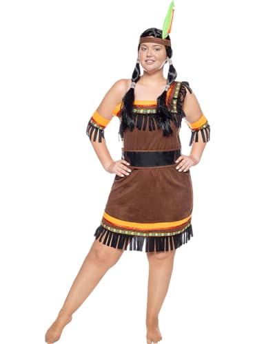 Funidelia | Einheimisch Kostüm Deluxe für Damen Cowboys, Western - Kostüm für Erwachsene & Verkleidung für Partys, Karneval & Halloween - Größe XXL - Braun von Funidelia