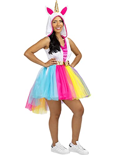 Funidelia | Einhorn Kostüm für Damen Größe M Lustige & Ausgefallene - Farben: Bunt, Zubehör für Kostüm - Lustige Kostüme für deine Partys von Funidelia