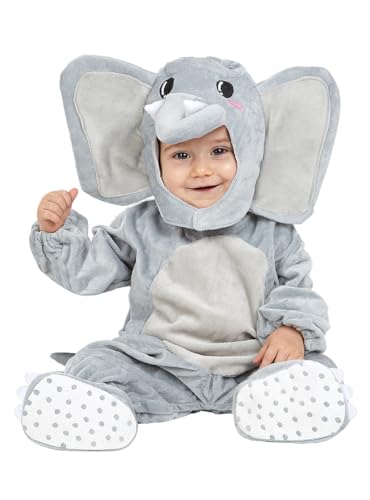 Funidelia | Elefanten Kostüms für Baby Größe 0-6 Monate Tiere - Farben: Bunt, Zubehör für Kostüm - Lustige Kostüme für deine Partys von Funidelia